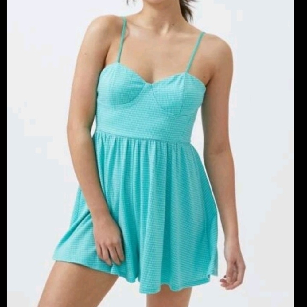 Pre-owned Urban Outfitters Aqua Strappy Top